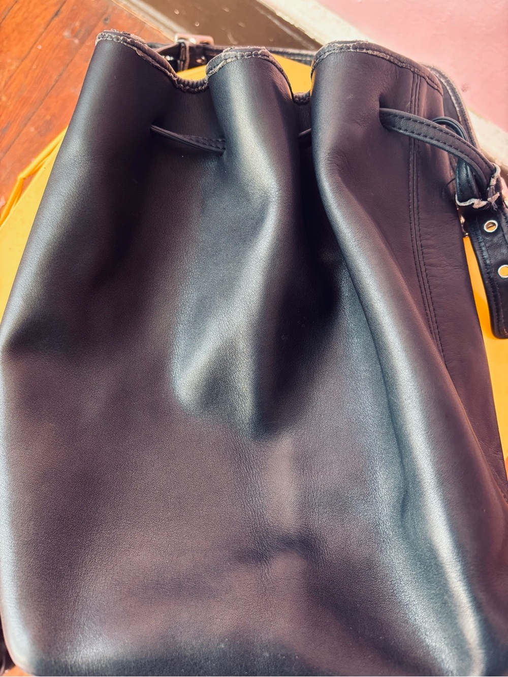 Vintage Coach Purse 9165 Legacy Black Leather Bucket Bag - Picture 11 of 11